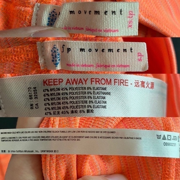 Free People Leggings Roll Out Stripes Athletic Neon Mango Combo XS S NWT - Picture 3 of 13